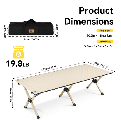 Tanstrider Foldable Camping Table 6018