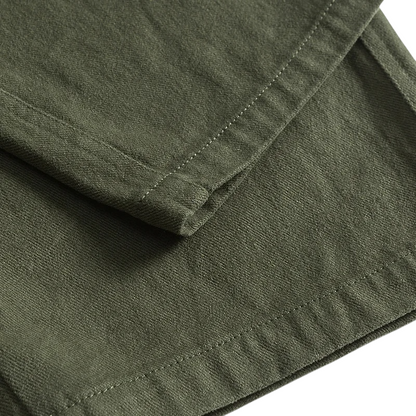 Web belt elastic waist pant with detachable pocket
