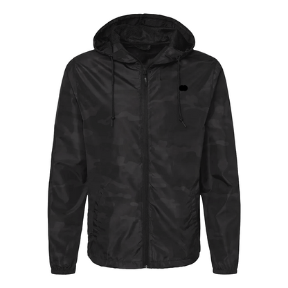 Lightweight Packable Windbreaker Black Camo