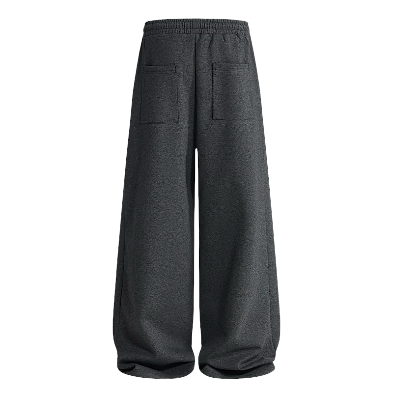 Inverted pleat wide leg jogger
