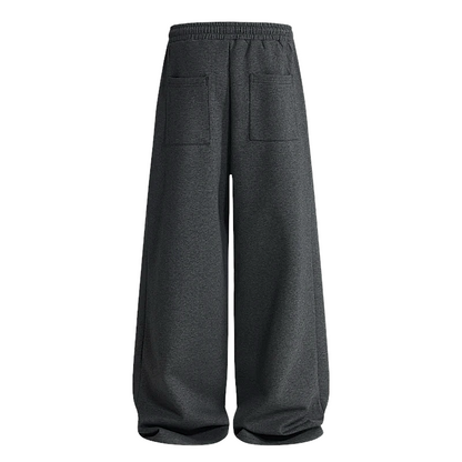Inverted pleat wide leg jogger