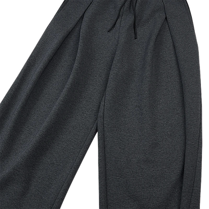 Inverted pleat wide leg jogger